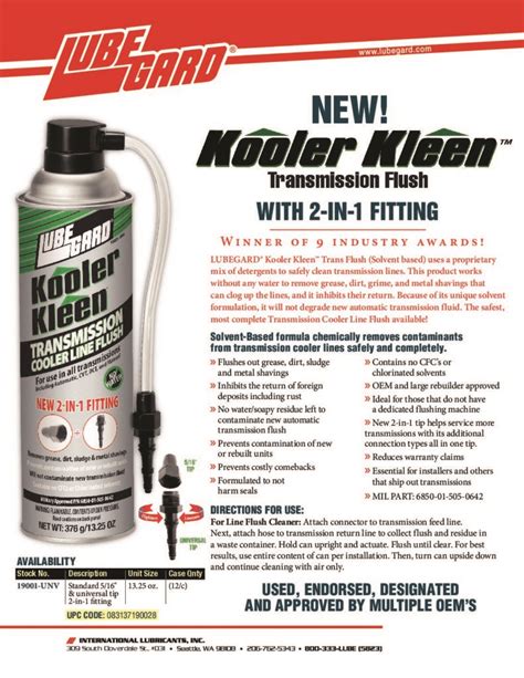 transmission mud cleaner|Lubegard Kooler Kleen Transmission Flush .